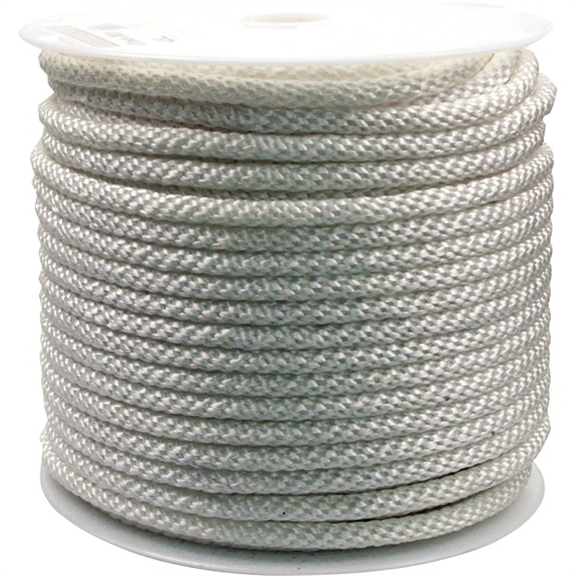 8mm white polyester solid braided rope