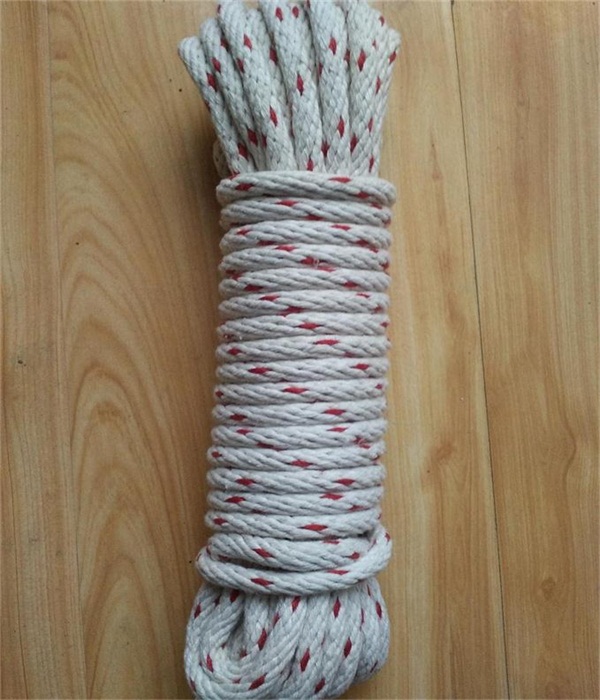 Natural color solid braided cotton rope